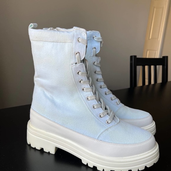 Free People Baby Blue Lace Up Boots - Picture 7 of 13